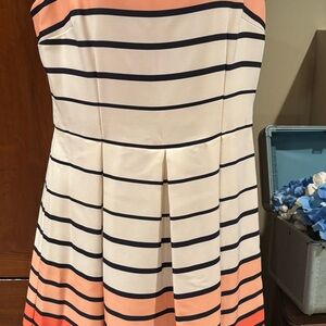 Studio One Striped Dress - Cream, Black, and Orange